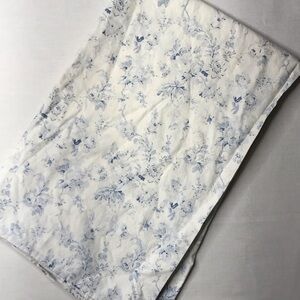 Ralph Lauren Blue and White Floral Standard Pillowcase Shabby Cottage Farmhouse